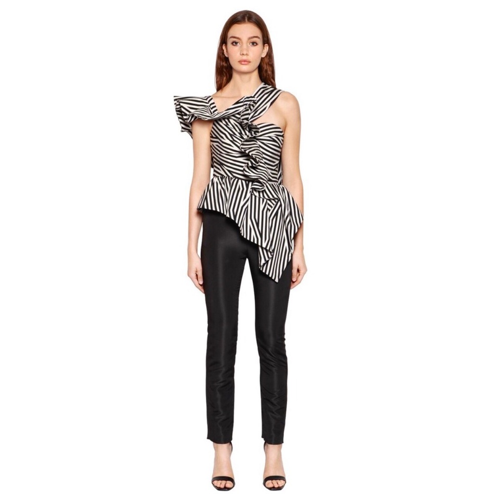 Self Portrait Asymmetrical Strip Jumpsuit